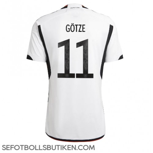 Tyskland Mario Gotze #11 Replika Hemma matchkläder VM 2022 Korta ärmar